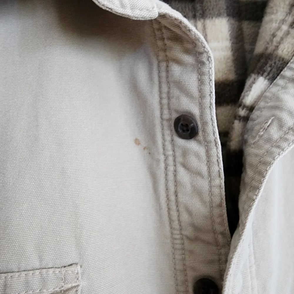 Levi's Men's Button Up Fleece Lined Heavy Duty Shirt Jacket XXL Flaws See Desc
